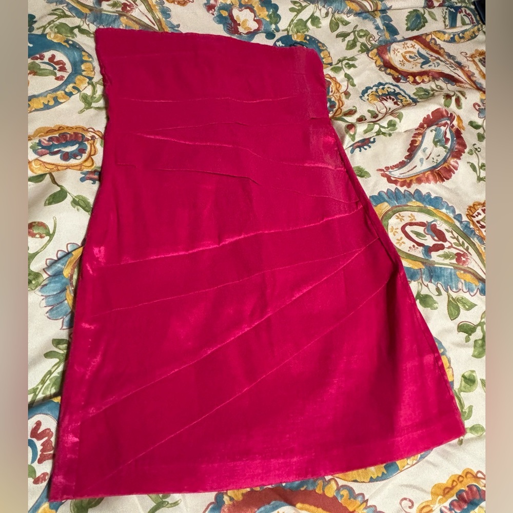 Strapless Hot Pink Mini Dress